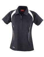 SPIRO Atmungsaktives Frauen Polo mit COOL-DRY® – Black/White