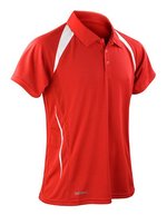 SPIRO Atmungsaktives Polo mit COOL-DRY® Material – Red/White