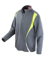 SPIRO Trial Trainingsoberteil mit Reißverschluss – Charcoal/Lime/White