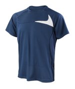 SPIRO Ergonomisches Herren Training Shirt mit Netz Einsätzen, Navy/White L, RT182 – Bild 3