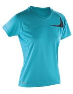 SPIRO Dash Funktionsshirt mit Netz-Einsätzen für Damen – Aqua/Grey