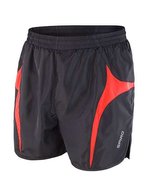 SPIRO Leichte Micro Lite Laufshorts mit Kordelzug, Black/Grey XXS, RT183 – Nero/Rosso