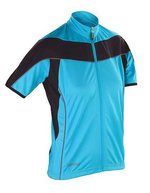 Women´s Bikewear Full Zip Performance Top – Aqua/Black
