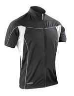 SPIRO Bikewear Kurzarm-T-Shirt mit Reißverschluss in – Black/White