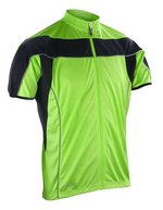 SPIRO Bikewear Kurzarm-T-Shirt mit Reißverschluss in – Green/Black