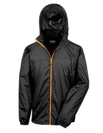 Result Leichte wasserdichte Urban Stowable Jacke – Black/Orange