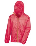 Result Leichte wasserdichte Urban Stowable Jacke – Raspberry/Lime