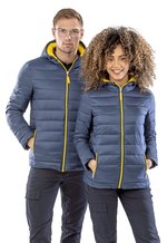 Result Steppjacke mit Kapuze und Taschen für Damen, Black/Lime XL, RT194F – Bild 1
