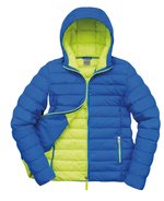Result Steppjacke mit Kapuze und Taschen für Damen, Black/Lime XL, RT194F – Bild 3
