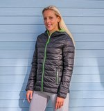 Result Steppjacke mit Kapuze und Taschen für Damen, Black/Lime XL, RT194F – Bild 5