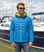 Result Steppjacke mit Kapuze Nylon für Herren, Black/Lime S, RT194M – Bild 6