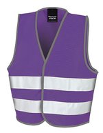 Result Safe-Guard Junior Sicherheitsweste mit reflektierenden Streifen, Pink M (7-9), RT200J – Viola