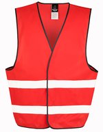 Result Safe-Guard Reflektierende Sicherheitsweste mit Klettverschluss, Burgundy S/M, RT200XEV – Rouge