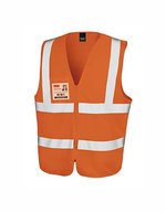 Result Safe-Guard Zip I.D. Safety Tabard Fluorescent Orange S/M (RT202) – Fluorescent Orange