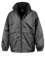 Result Core Microfleece Jacke mit Kapuze und Reflektor – Black