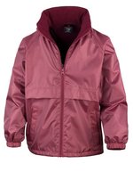 Result Core Microfleece Jacke mit Kapuze und Reflektor – Burgundy