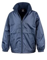 Result Core Microfleece Jacke mit Kapuze und Reflektor – Navy