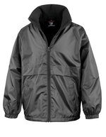 Result Core Jugendjacke mit Microfleece-Futter und Kapuze – Black