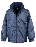 Result Core Jugendjacke mit Microfleece-Futter und Kapuze – Navy