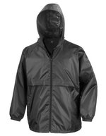 Result Core Leichte Windjacke mit versteckter Kapuze – Black