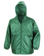 Result Core Leichte Windjacke mit versteckter Kapuze – Emerald Green