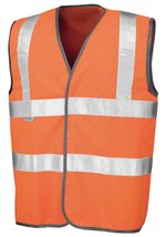 Result Safe-Guard Fluoreszierende Sicherheitsweste mit 3M-Reflexen, Fluorescent Orange XXL, RT21A – Bild 3