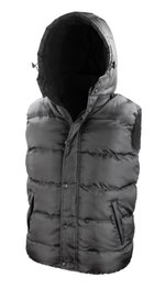Result Core Wasserabweisende Hooded Gilet mit Kapuze, Black M, RT223 – Bild 5