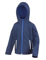 Junior TX Performance Hooded Soft Shell Jacket – Navy/Royal