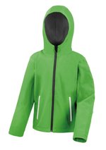 Result Core Softshelljacke mit Kapuze und Fleece für Kinder, Black/Grey XL (11-12), RT224Y – Bild 3