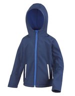 Youth TX Performance Hooded Soft Shell Jacket – Navy/Royal