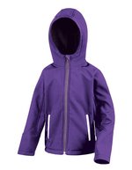 Youth TX Performance Hooded Soft Shell Jacket – Purple/Grey