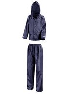 Result Core Junior Regenanzug mit Kapuze und Reflektoren – Navy
