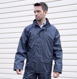 Result Core Wasserdichte Herren-Regenjacke mit Kapuze, Black XXL, RT227 – Bild 1