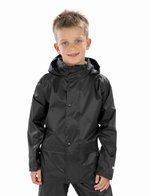 Result Core Junior Regenjacke mit PVC-Beschichtung, Black L (9-10), RT227J – Bild 1