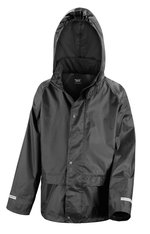 Result Core Junior Regenjacke mit PVC-Beschichtung, Black L (9-10), RT227J – Bild 3
