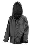 Result Core Junior Regenjacke mit PVC-Beschichtung, Black L (9-10), RT227J – Bild 2
