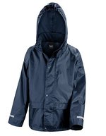 Result Core Junior Regenjacke mit PVC-Beschichtung, Black L (9-10), RT227J – Marine