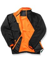 Result Core Bedruckbare Softshell-Jacke mit Microfleece – Black/Orange