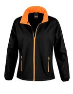 Result Core Softshell-Jacke mit Microfleece-Futter für Damen – Black/Orange