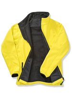 Result Core Softshell-Jacke mit Microfleece-Futter für Damen, Navy/Royal XL, RT231F – Yellow/Black