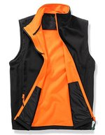 Result Core Printable Soft Shell Bodywarmer Black/Black S (RT232) – Black/Orange