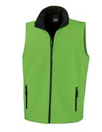 Result Core Printable Soft Shell Bodywarmer Black/Black S (RT232), RT232 – Vivido Verde/Nero