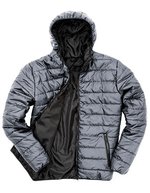 Result Core Wasserabweisende Soft Padded Jacke, Black/Black XS, RT233 – Givre Gris/Noir