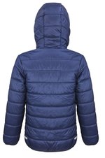 Result Core Junior Soft Padded Jacke mit Kapuze, Black/Orange S (5-6), RT233J – Bild 4