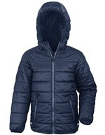 Result Core Junior Soft Padded Jacke mit Kapuze – Navy/Navy
