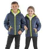 Result Core Jugend Soft Padded Jacke mit Kapuze, Black/Black XL (11-12), RT233Y – Bild 1