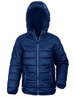 Result Core Jugend Soft Padded Jacke mit Kapuze – Navy/Navy