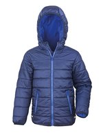 Result Core Jugend Soft Padded Jacke mit Kapuze – Navy/Royal