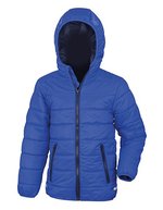 Result Core Jugend Soft Padded Jacke mit Kapuze, Black/Black XL (11-12), RT233Y – Reale/Blu navy