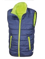 Result Core Junior Soft Padded Bodywarmer mit Reflektoren – Navy/Lime